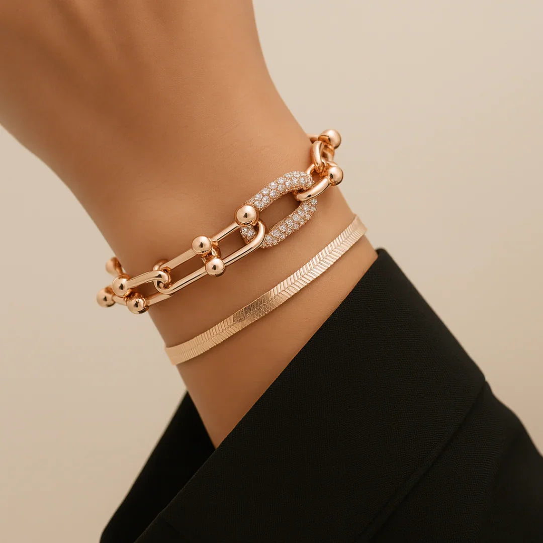 2pc Luxe Lock & Herringbone Set