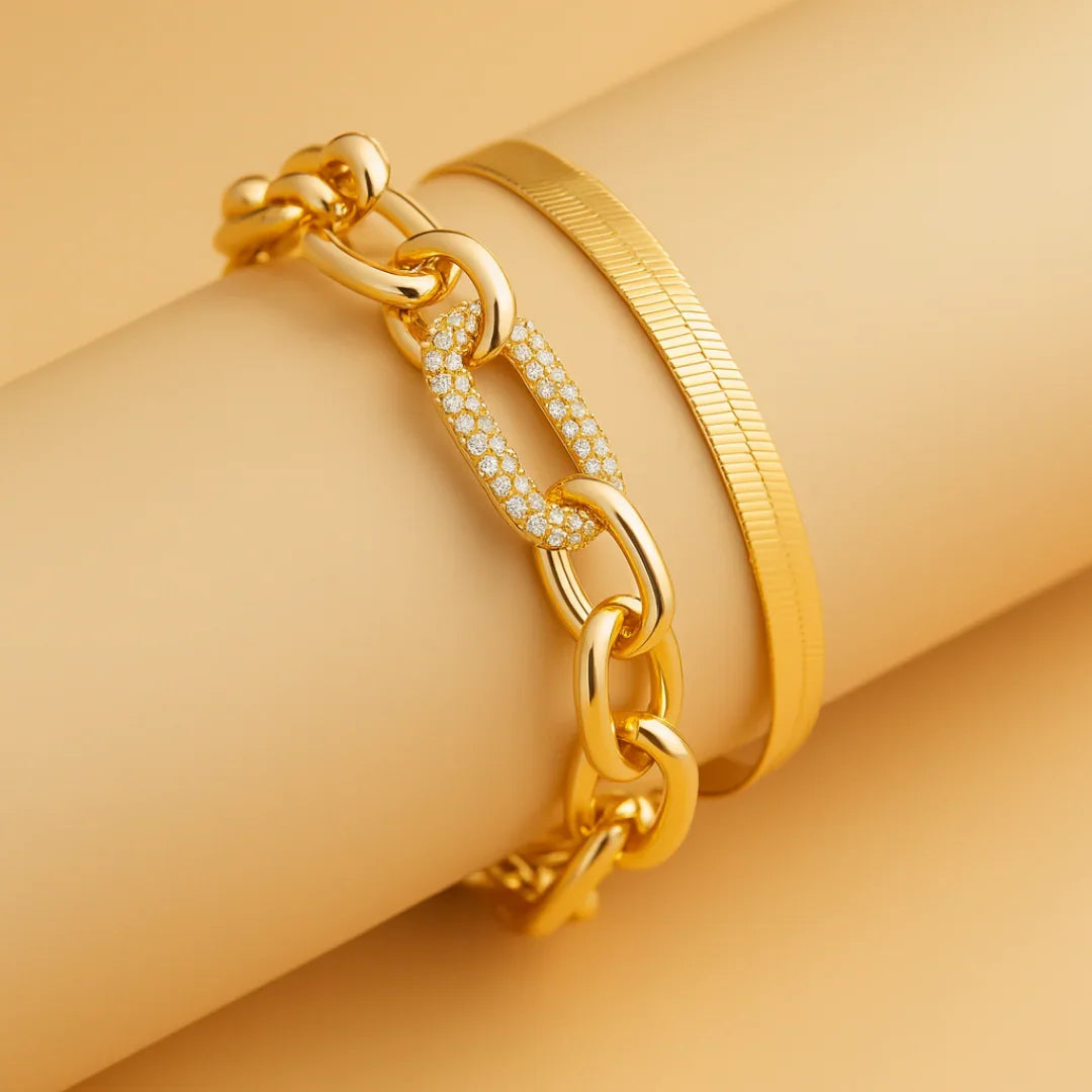 2pc Luxe Lock & Herringbone Set