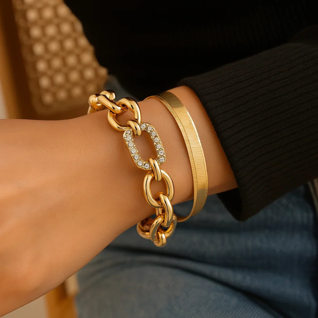 2pc Luxe Lock & Herringbone Set