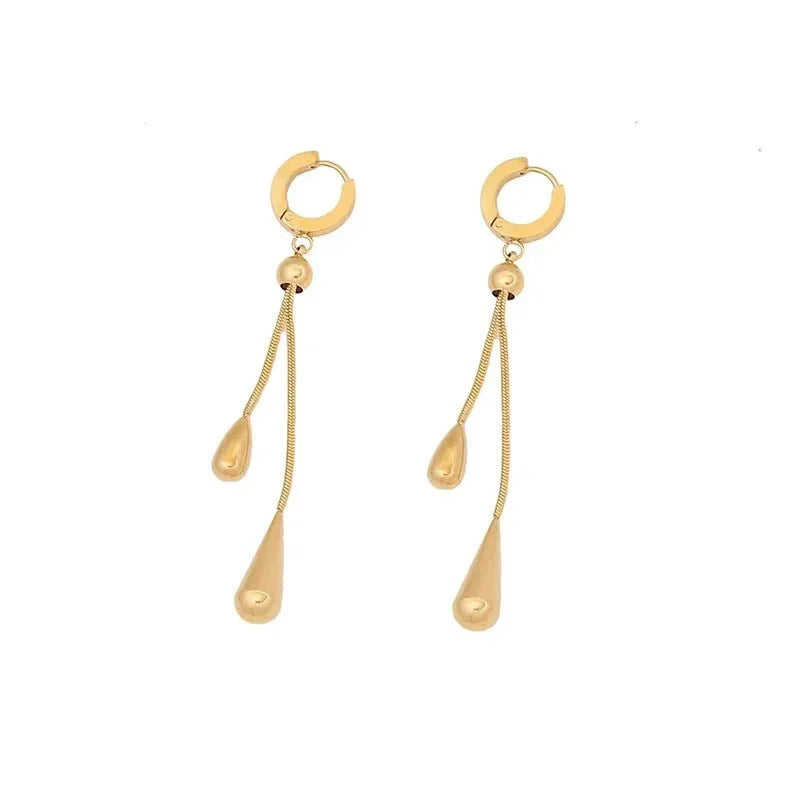 Elegant Drop Lariat Necklace & Earrings Set