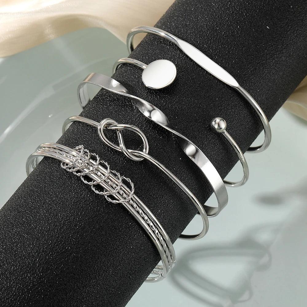 Twist Bangle Bracelet Set