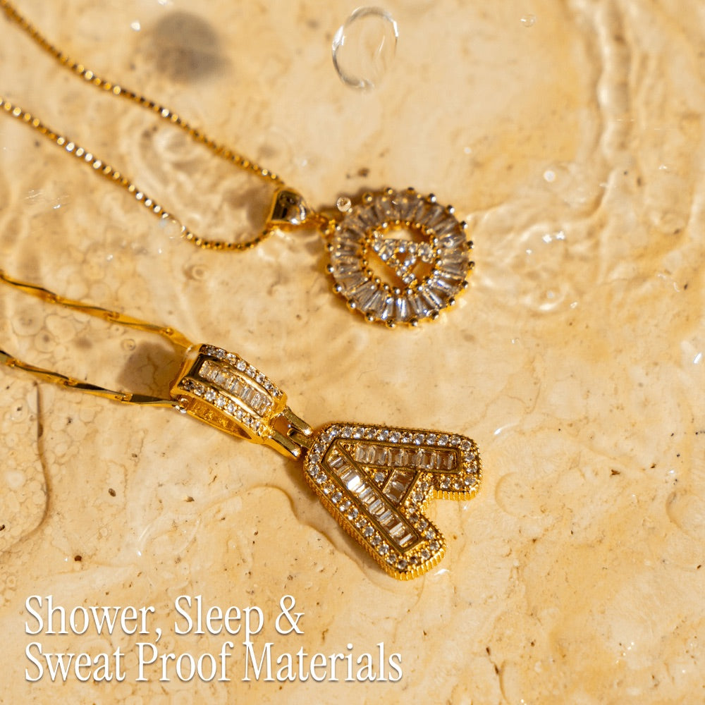 2pc Luxe Diamond Initial Layered