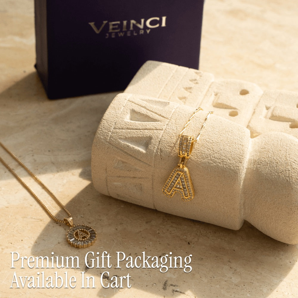 2pc Luxe Diamond Initial Layered