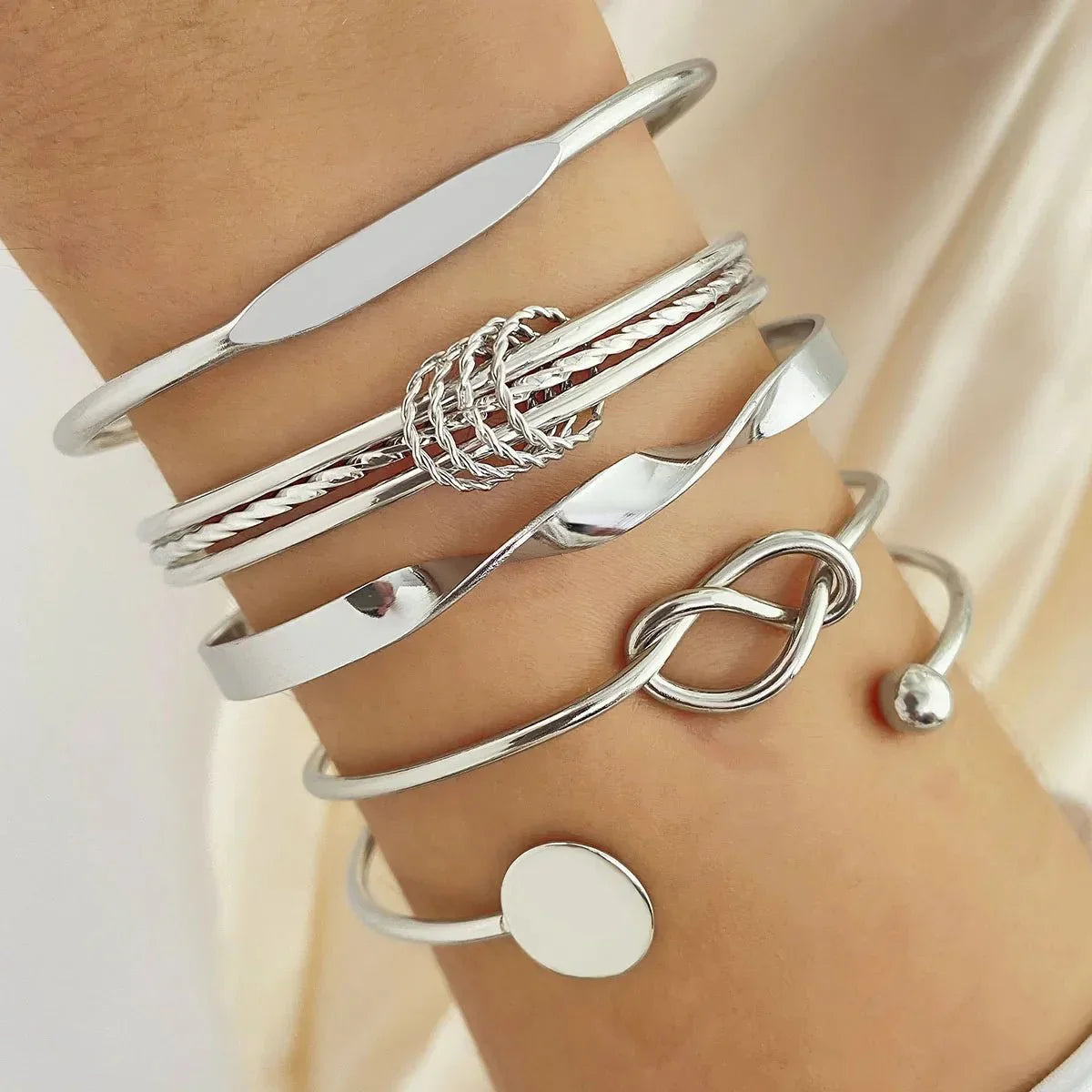Twist Bangle Bracelet Set