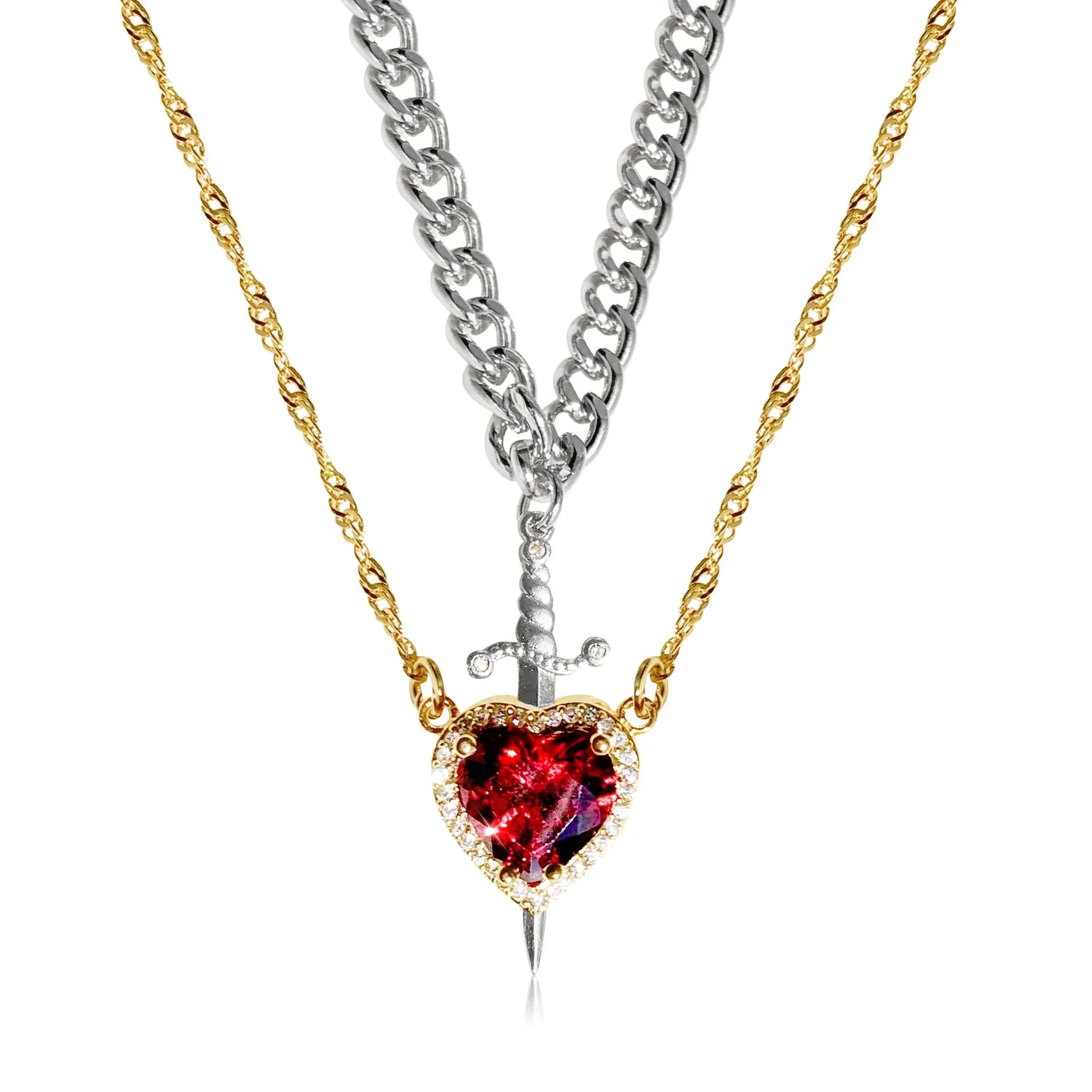 Couple's Crown Pendant Set – Prince & Princess
