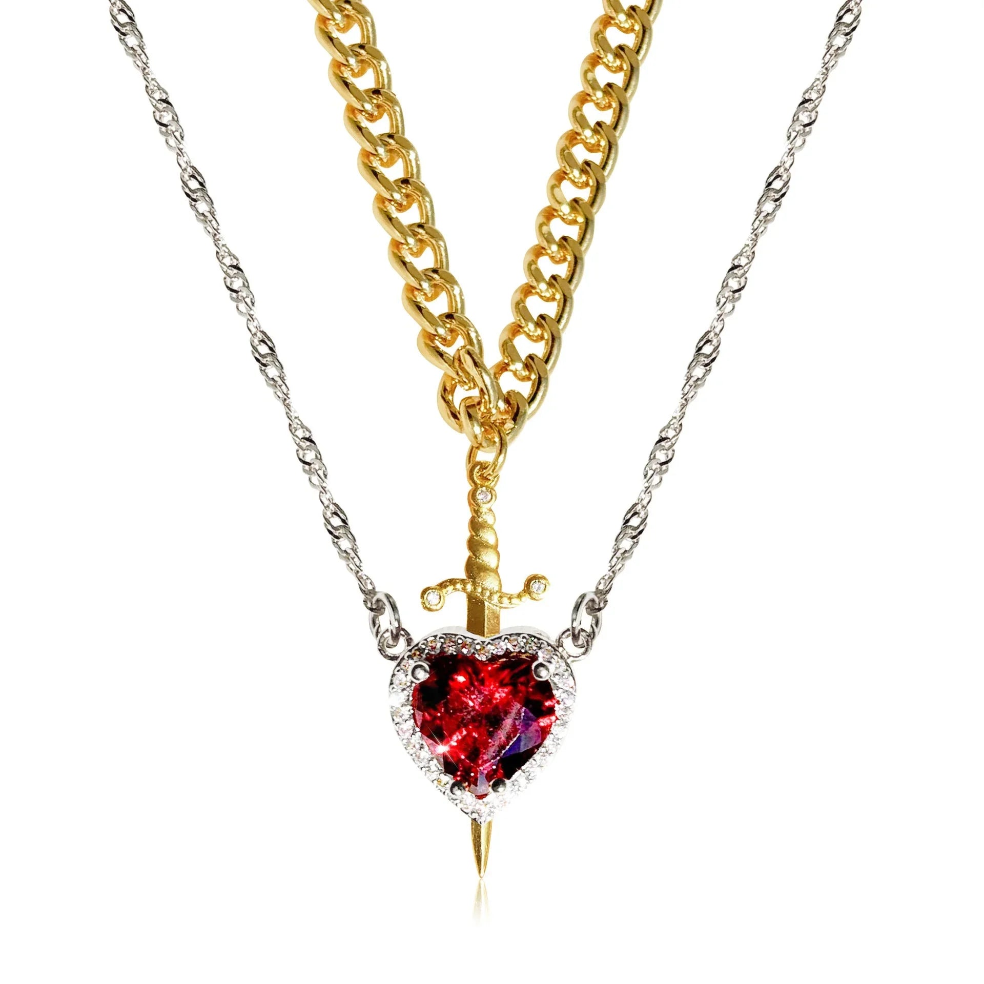 Couple's Crown Pendant Set – Prince & Princess