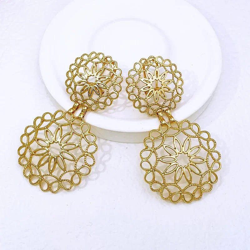 Geometric Frequency Drop Earrings
