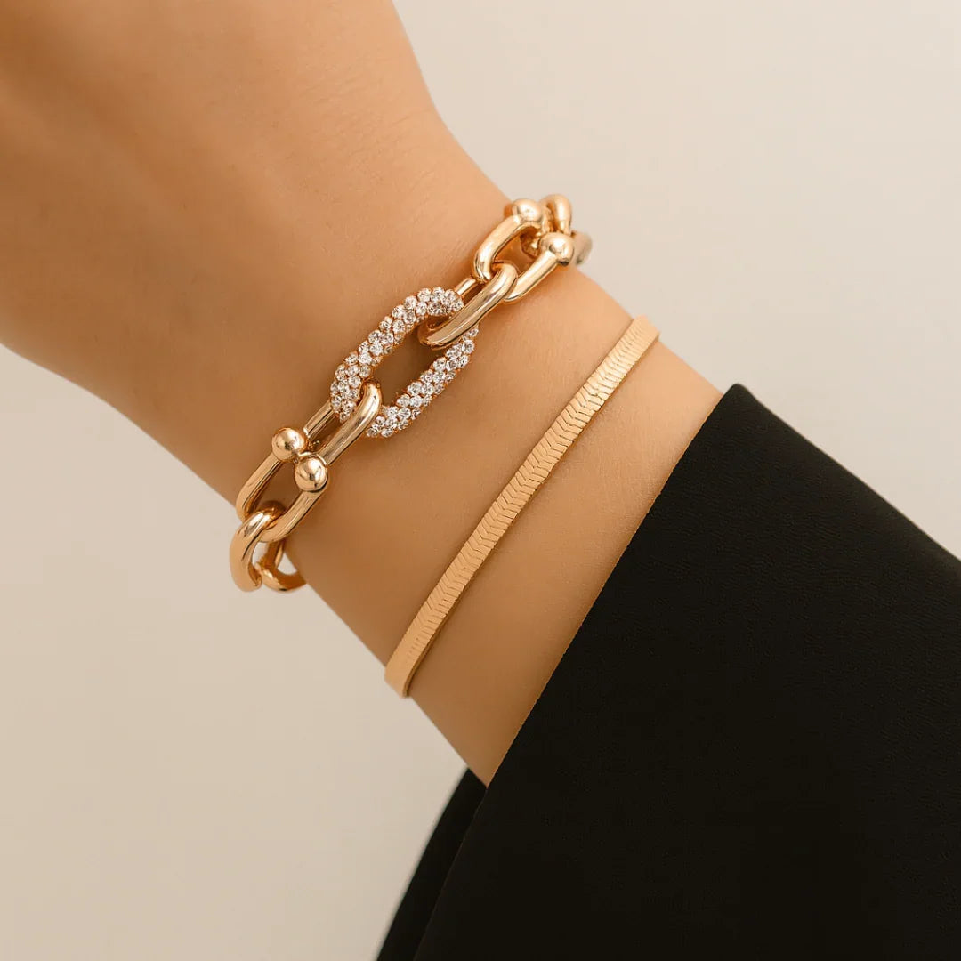 2pc Luxe Lock & Herringbone Set
