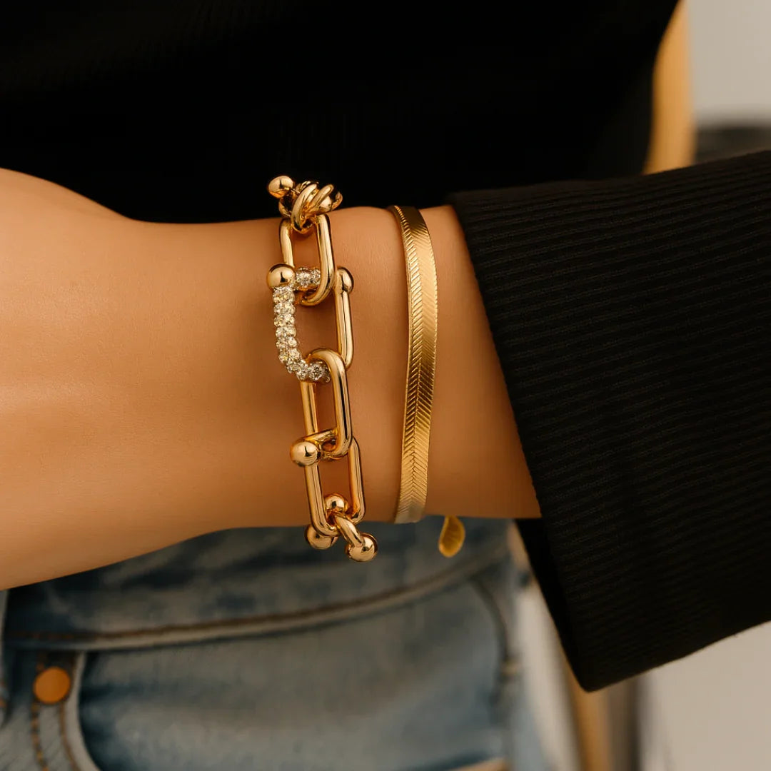 2pc Luxe Lock & Herringbone Set