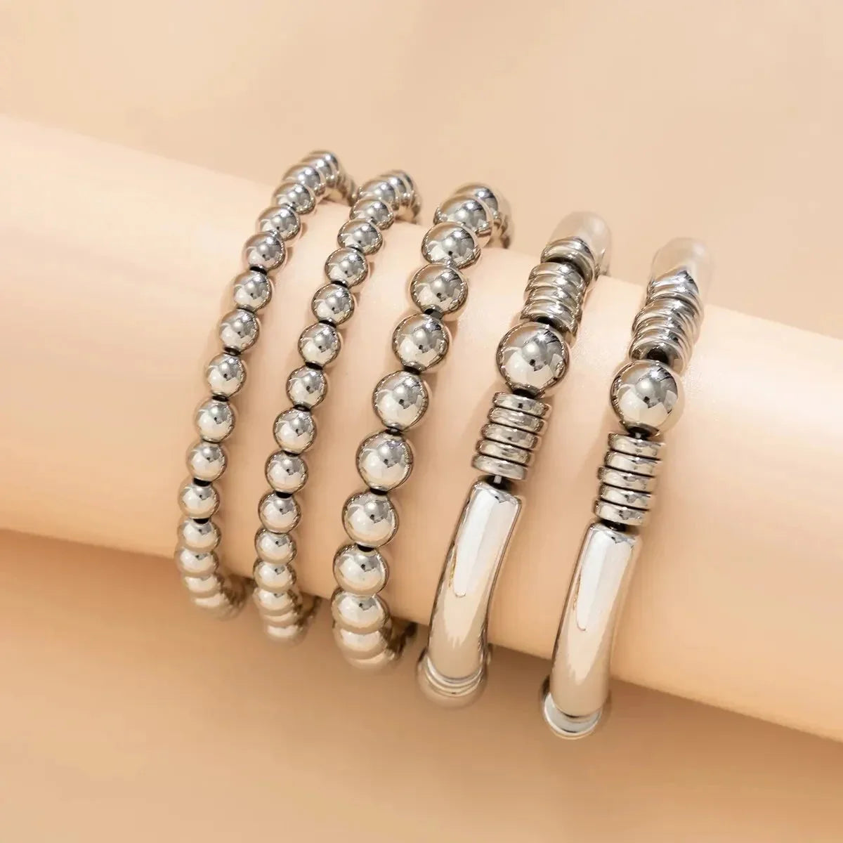 Beaded Multi-Layer Bracelet Stack Set