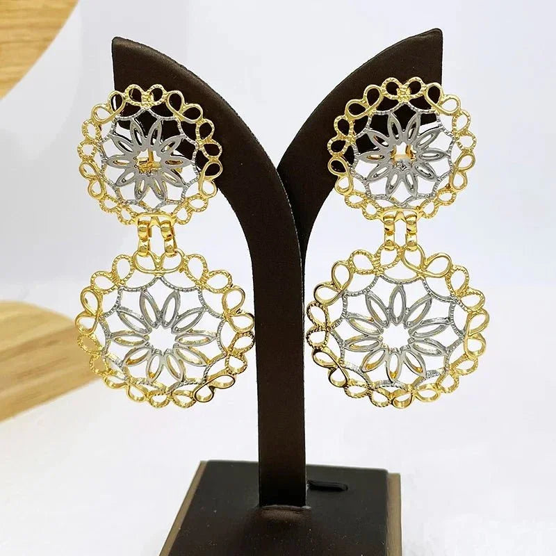 Geometric Frequency Drop Earrings