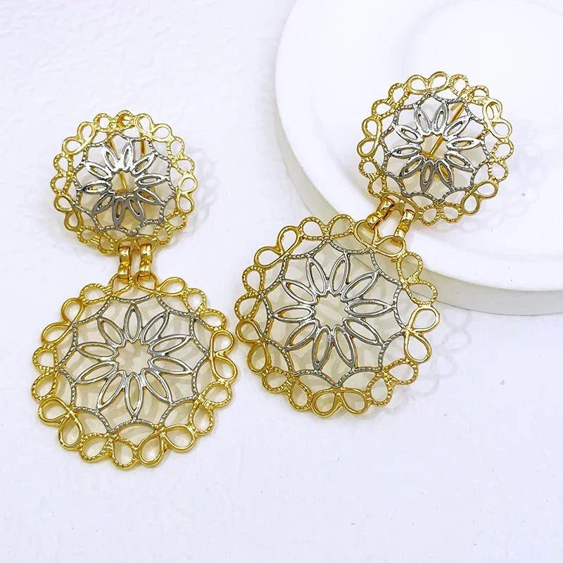 Geometric Frequency Drop Earrings