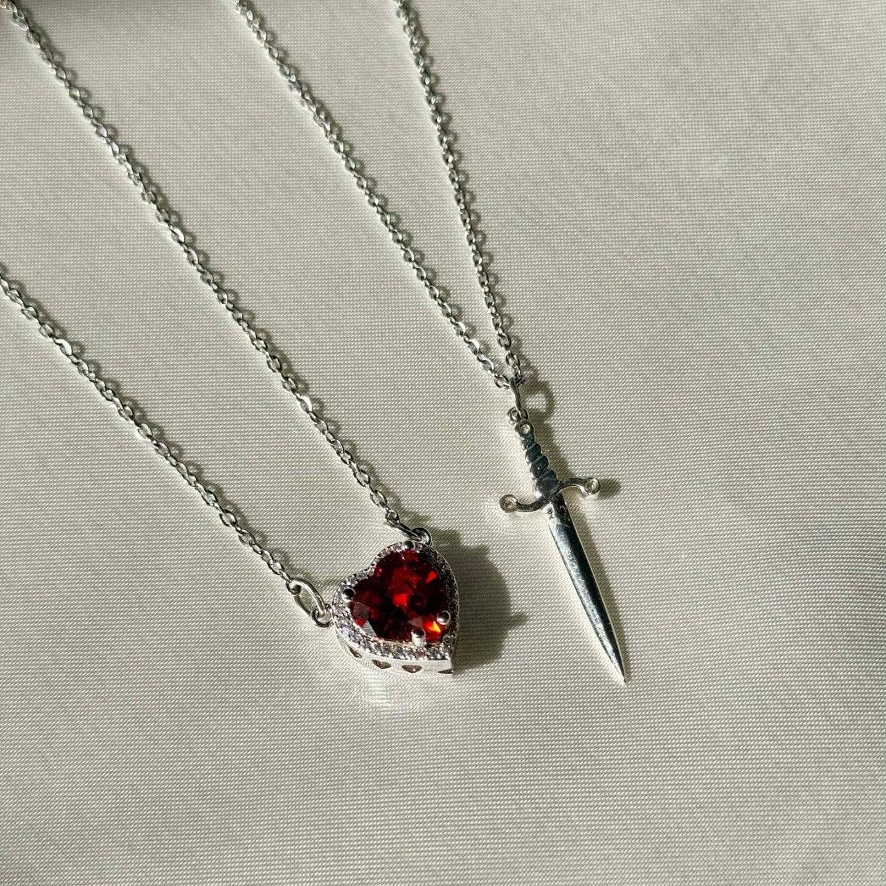 Couple's Crown Pendant Set – Prince & Princess