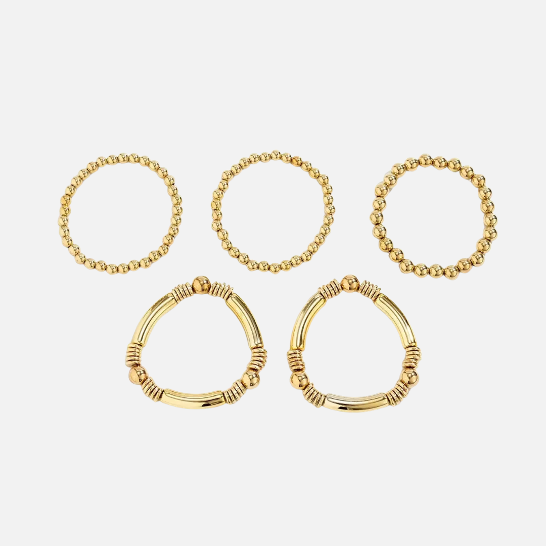 Beaded Multi-Layer Bracelet Stack Set
