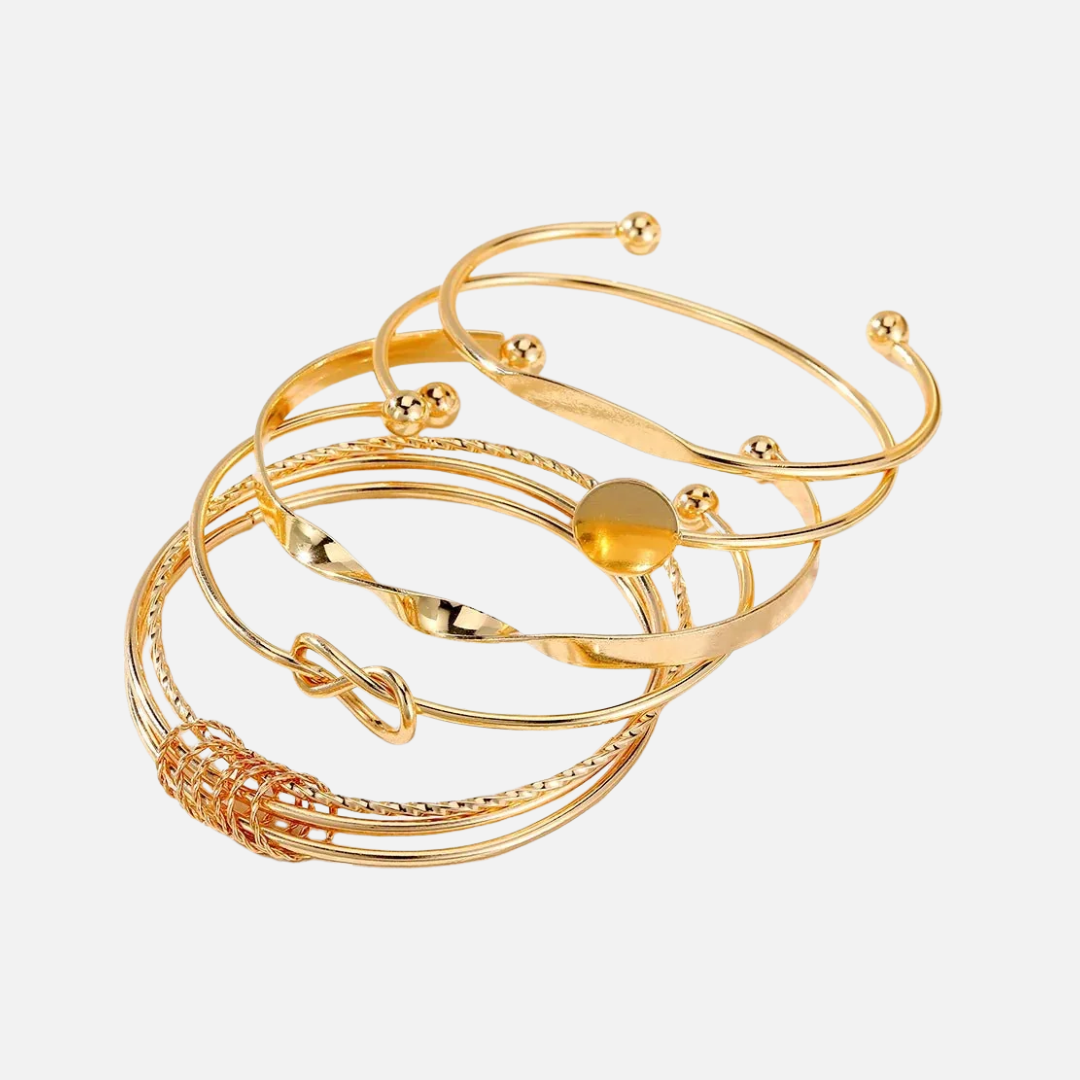 Twist Bangle Bracelet Set