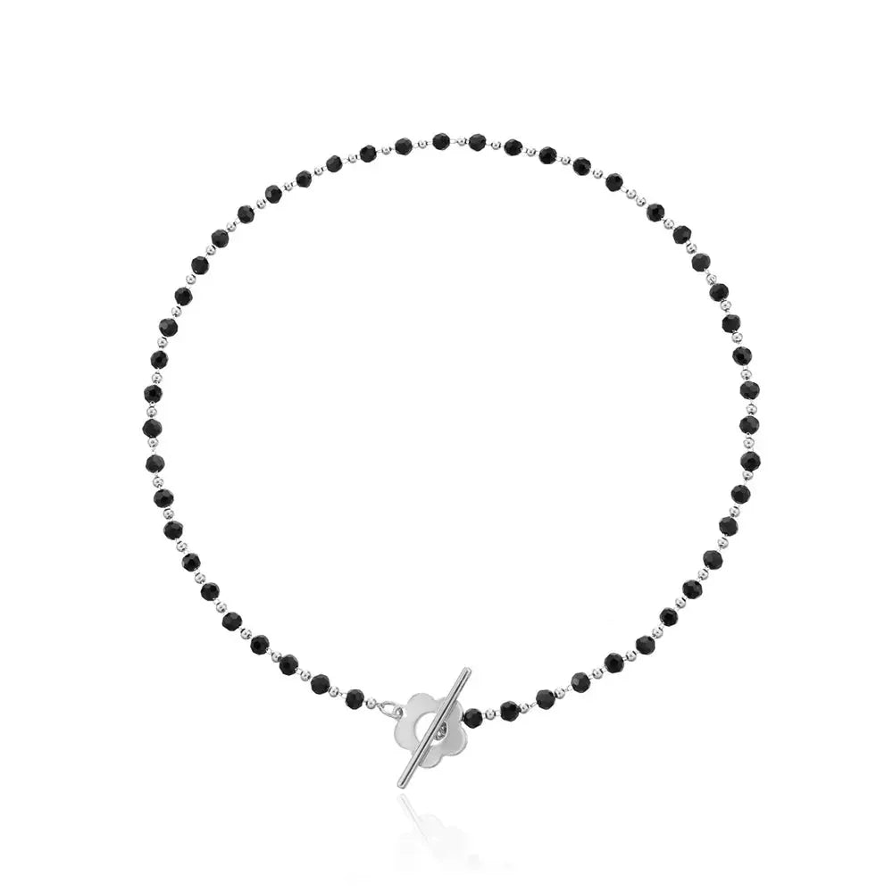 Dainty Flower Clasp Choker Necklace