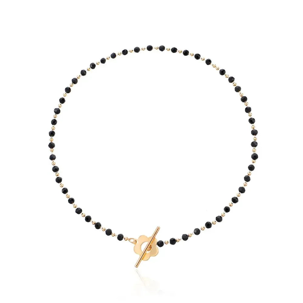 Dainty Flower Clasp Choker Necklace
