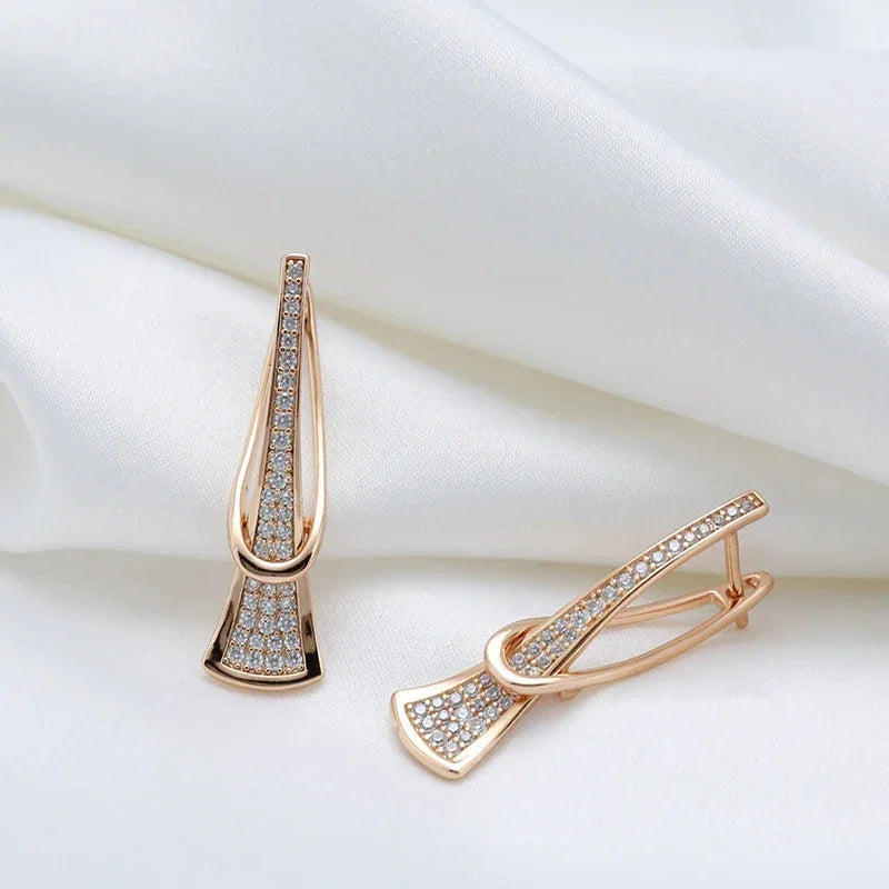 Layered Gold Diamond Accent Earrings