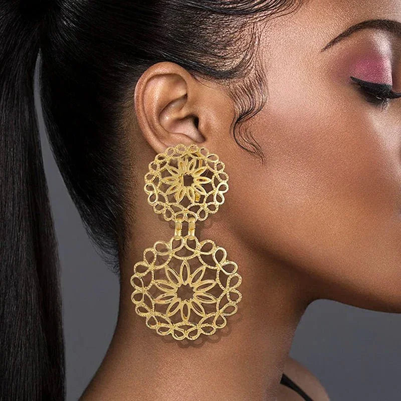 Geometric Frequency Drop Earrings