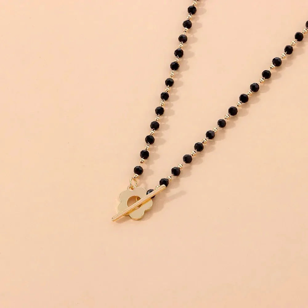 Dainty Flower Clasp Choker Necklace