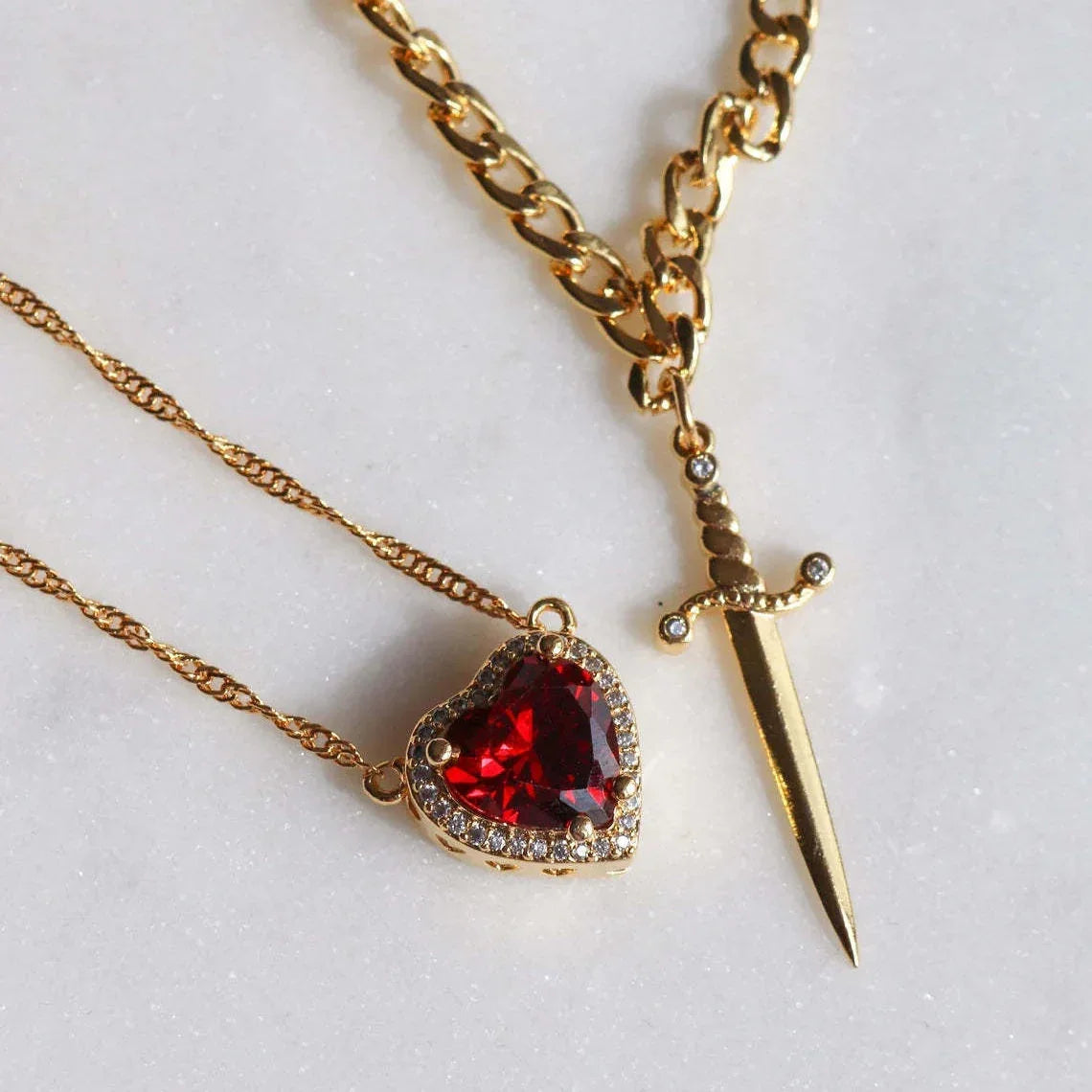 Couple's Crown Pendant Set – Prince & Princess