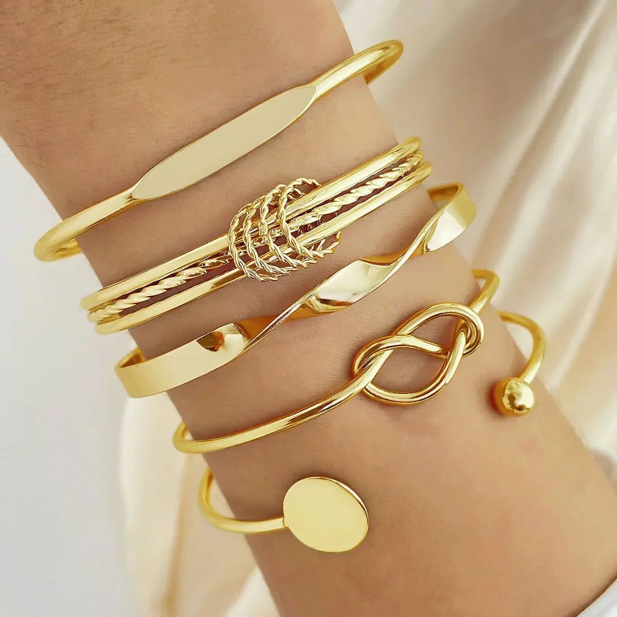 Twist Bangle Bracelet Set