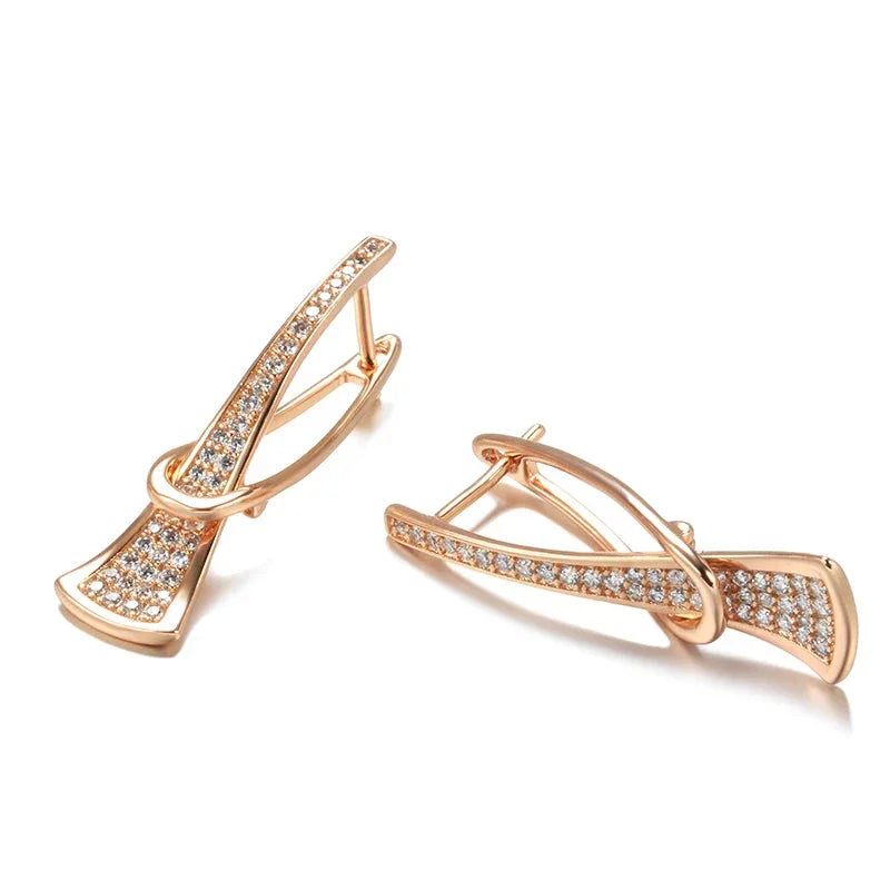 Layered Gold Diamond Accent Earrings